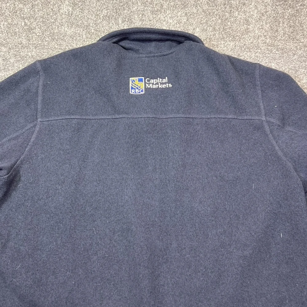 The North Face Jacket Mens XL Blue Fleece Full Zip RBC Capital Markets Logo